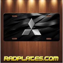 MITSUBISHI Inspired Art on simulated Carbon Fiber Aluminum License Plate... - £15.45 GBP