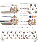 41Pcs Cat Birthday Party Supplies Cat Theme Party Tableware NEW - £16.89 GBP