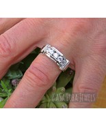 Mens diamond cz ring SOLID sterling stamped 925 silver Tarnish free size... - $1,354.43 MXN