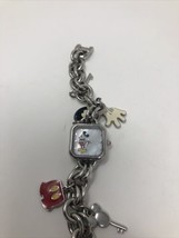 Disney Mickey Mouse Woman&#39;s Watch Chunky Charm Bracelet Mickey Charms Ne... - £13.50 GBP