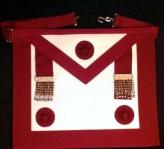 Masonic Craft Provincial Stewards Apron with Rosettes  [Leather] - $35.29