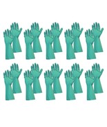 Pack of 12 Pairs Large, 15 Mil Green Nitrile Flock Lined Gloves GNGF-MD-15C - $34.24 CAD