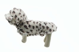 Dog Hoodies Grayson Pup Leopard Short Sleeve Sherpa Dog Hoodie Light Bei... - $165.82 MXN