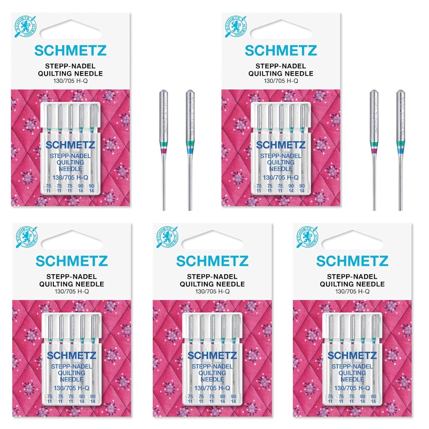 Schmetz Assorted Quilting Sewing Machine Needles 130/705H-Q Sizes 75/11 and 90/1 - $27.99