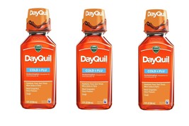 Vicks DayQuil Daytime Cold, Cough and Flu Liquid,  12 Oz Exp 2025 Pack of 3 - $35.63