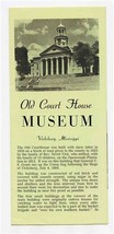 Old Court House Museum Brochure Vicksburg Mississippi 1950&#39;s - £14.27 GBP