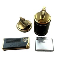 Retro LIGHTER LOT~ Sanyo rechargeable,verona automatic, 2 table lighters Japan - $49.01