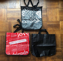 LuLuLemon shopping bags reusable lot of 3 in 3 designs tote medium - £13.44 GBP