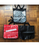 LuLuLemon shopping bags reusable lot of 3 in 3 designs tote medium - $16.82