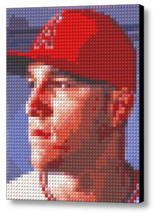 Mike Trout Rookie Lego Framed Mosaic Limited Edition Numered Art Print - £15.05 GBP