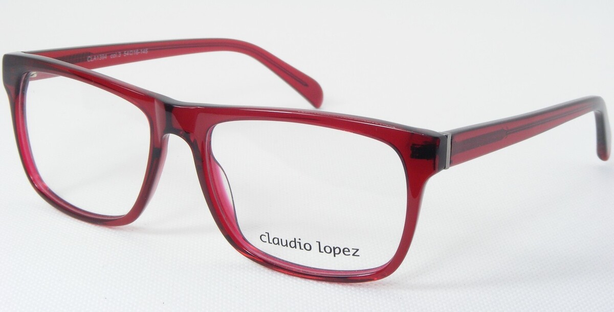 Claudio Lopez CLA1394 col.3 Transparent Rot Brille Brillengestell 54-16-... - $75.71