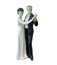 New Frankenstein &amp; Bride Of  Frankenstein couple Halloween Dancing Pose Figurine - £31.96 GBP