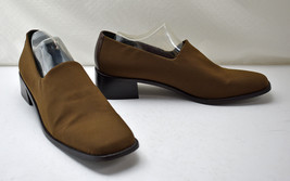 Donald J Pliner Brown Microfiber Leather Loafers 1-5/8&quot; Heels - Women&#39;s ... - $22.76