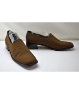 Donald J Pliner Brown Microfiber Leather Loafers 1-5/8&quot; Heels - Women&#39;s ... - £18.15 GBP