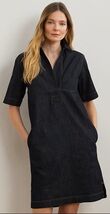 Lauren Ralph Lauren Black Denim Midi Dress Size-XL 100% Cotton - $59.38