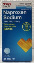 CVS HEALTH Naproxen Sodium 50 Tablets 220mg Exp 09/2024 - £15.68 GBP