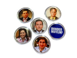 The Office Dwight Michael Pam Jim Magnet Set of 6 Big Fridge Locker Desk... - $19.19