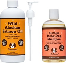 Itchy Dog Shampoo (12 Oz) Bundle With Wild Alaskan Salmon Oil (16 Oz) | Hypoalle - $32.99