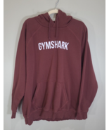 Gymshark Hoodie Mens L Large Sweatshirt Pullover Red Spellout Gym Workout - £16.61 GBP