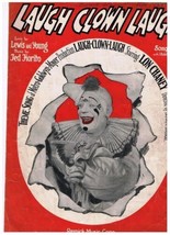 Laugh Clown Laugh Sheet Music Lewis &amp; Young Ted Fiorito Lon Chaney - £4.67 GBP