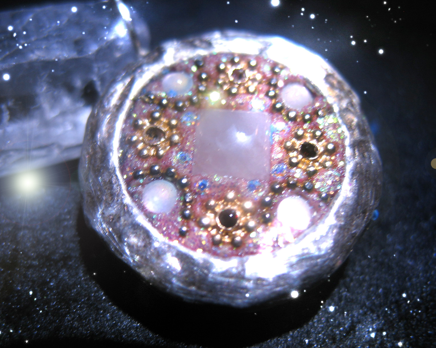 HAUNTED NECKLACE ROSE FIRE RADIANCE NEW EYES IN LOVE  HIGHEST LIGHT  MAGICK - $149.33