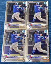 Lot of 4 2021 Bowman Chrome Alejandro Kirk   RC #49 Toronto Blue Jays - £1.15 GBP