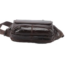 Fashion Genuine Leather waist bag for men fanny pack Leather belt bag waist pack - £86.91 GBP