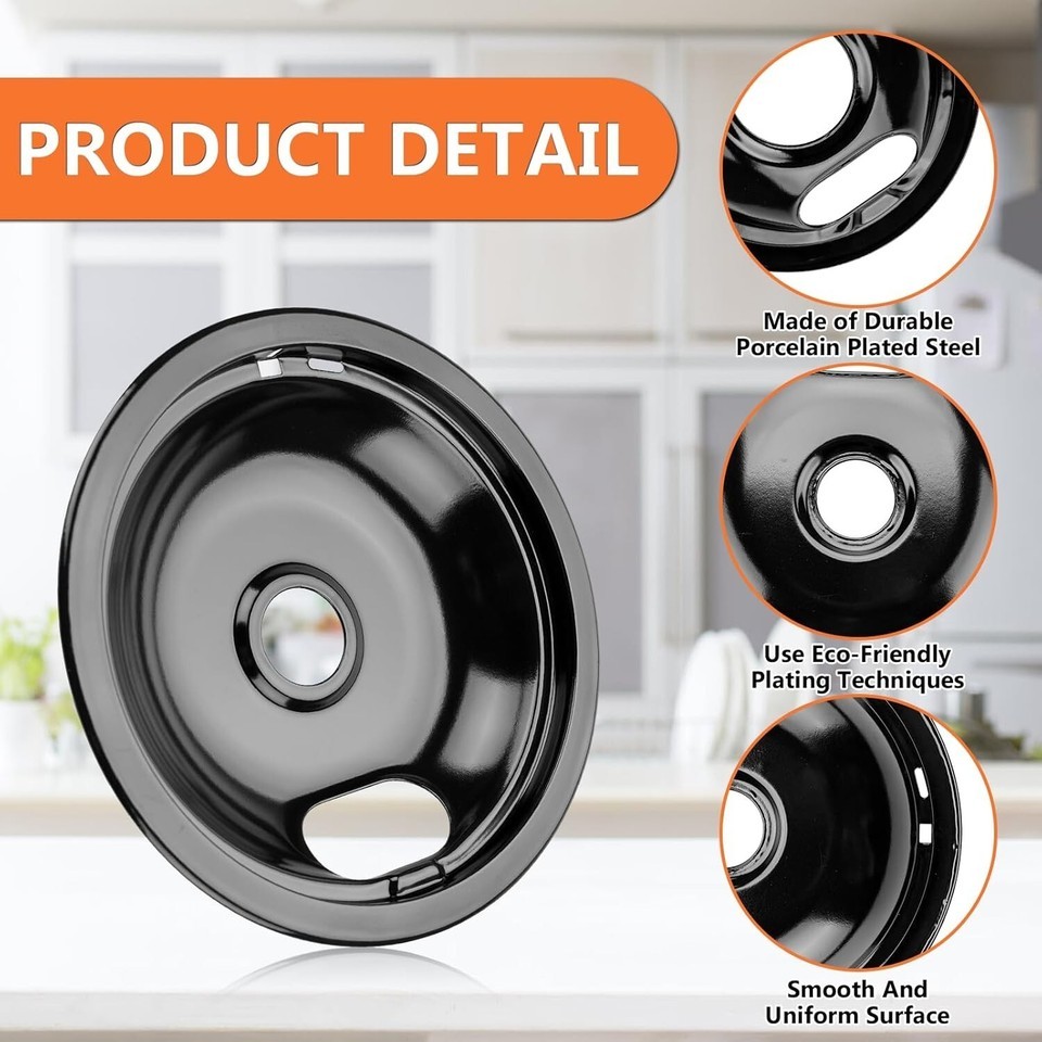 Set of 8 Electric Stove Burner Elements and Drip Pans - Whirlpool & Frigidaire Item image 5