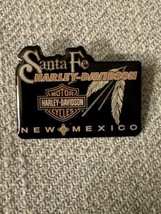 Santa Fe Harley-Davidson Lapel Pin New Mexico Feathers Logo Southwest Style - $9.75