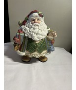 Fitz &amp; Floyd Christmas Holiday Santa Claus Large Cookie Jar Jolly St Nic... - $95.08 CAD