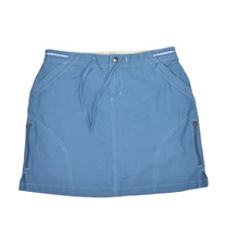 Kuhl Skirt Womens M Blue Kuhldry Cotton Blend Cargo Zip Pockets Hiking - £16.98 GBP