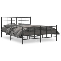  Bed Frame Black Powder-Coated Steel King Size Bed Frame - $4,070.89 MXN