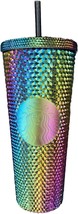 Starbucks Fall 2023 Oil Slick Rainbow Studded Cold Cup Tumbler - 24oz - NWT - £69.47 GBP