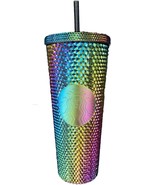 Starbucks Fall 2023 Oil Slick Rainbow Studded Cold Cup Tumbler - 24oz - NWT - £68.53 GBP