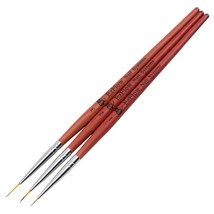 EZONE 3PCS Paint Brush Fine Hook Line Pen Different Size Nail Art Line Drawing P - £114.64 GBP