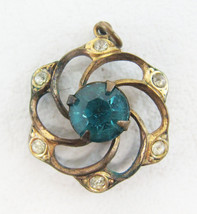 Vintage Art Nouveau Twist Spiral Pendant - $19.79