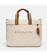COACH Canvas Tote Bag 38 Crossbody ~NWT~ CJ486 Dark Natural - $379.80 CAD