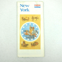 Vintage 1975 - 1976 Exxon New York Road Map with Tiger Tips &amp; Points of ... - £7.86 GBP