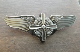 FLIGHT ENGINEER PROP WINGS USAF LAPEL PIN BADGE 3.1 INCHES - $7.44