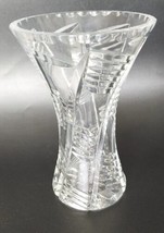 Vintage Cut Crystal Vase 8.5&quot; Tall Heavy Ornate - £31.86 GBP