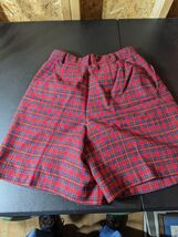 Liz Sport size 10 wool blend acetate lining red plaid shorts - $13.85