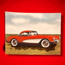 1957 Red Corvette Convertible Muscle Car 8x10 Photo Print - £6.55 GBP