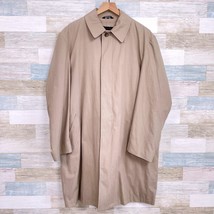 Jos A Bank Long Trench Coat Beige Removable Flannel Liner Mens 42L 42 Long - £56.73 GBP