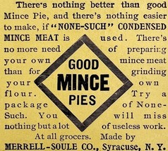 None-Such Mince Meat Pies 1894 Advertisement Victorian Syracuse NY ADBN1h - $19.99