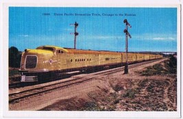 Postcard Train Union Pacific Streamline Train Chicago To The Rockies - £3.68 GBP