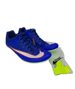 Nike Zoom Rival Sprint Racer Men Size 9 Blue Safety Orange Track n Field... - £50.28 GBP