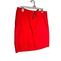 TALBOTS Petites Size 8P Linen Blend Red Drawstring Waist Skirt - $17.99