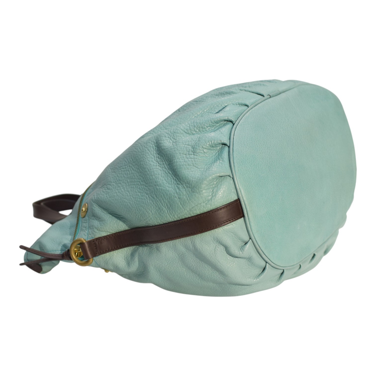 Mulberry Tillie Tote Bag Aqua Blue Leather with Brown Handles & detachable strap Item image 10