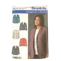 Simplicity Sewing Pattern 5624 KHALIAH ALI Jacket Misses Size Bust 48-60 - £12.70 GBP