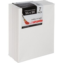 Artistic Bliss Stretched Canvas (11x14) - Bulk Pack of 7 Acid-Free White Canvas - $58.40